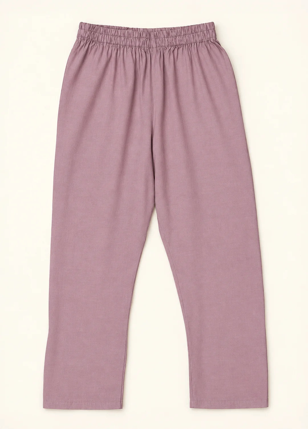 VN Mauve Embroidered Silk Cotton Suit Set