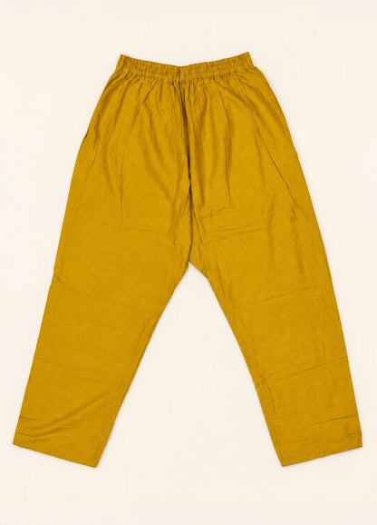 VN Mustard Mirror Work Kurta Set