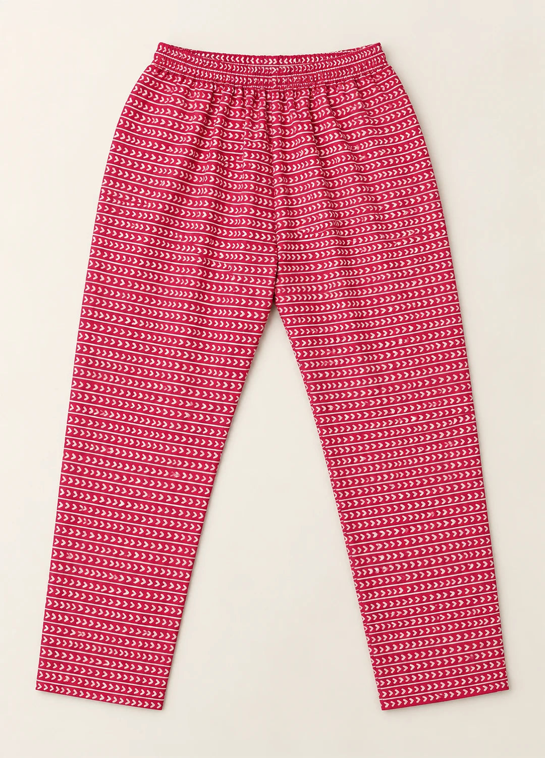 VN Pink Floral Print Kurta with Straight Pants