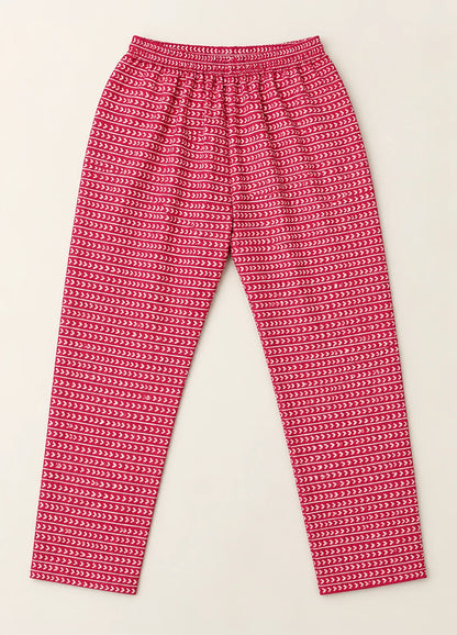 VN Pink Floral Print Kurta with Straight Pants