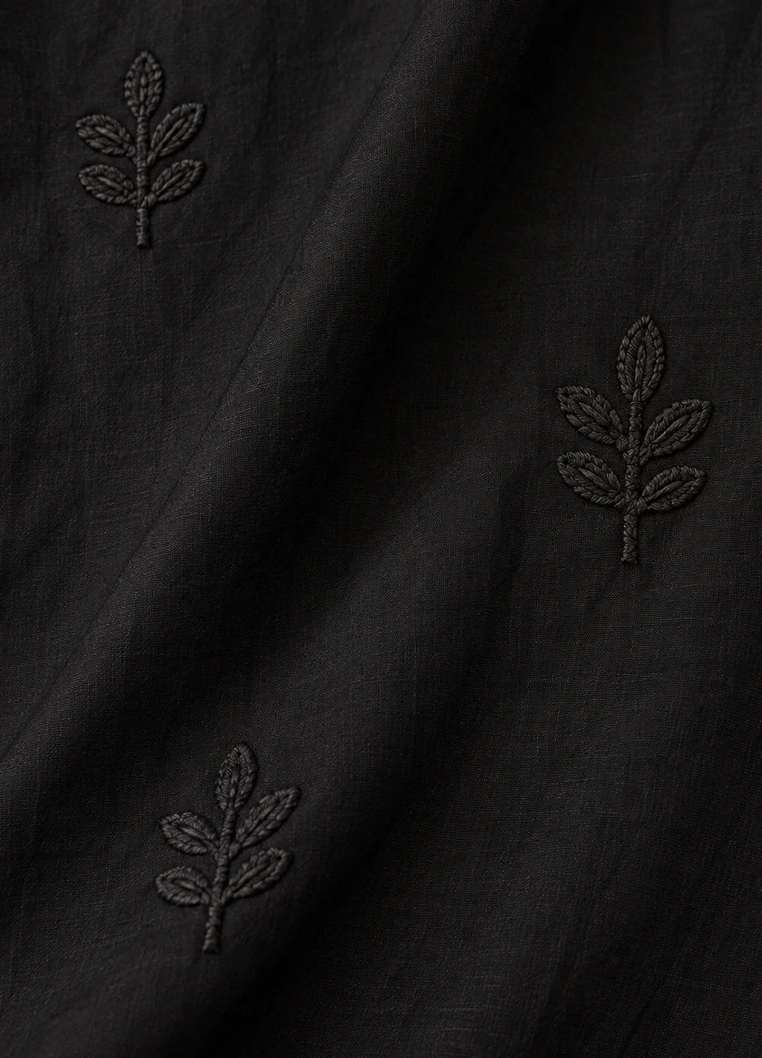 VN Black Embellished Flared Kurta Set