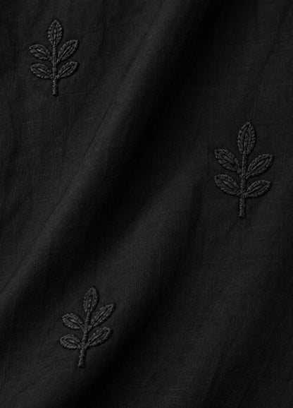 VN Black Embellished Flared Kurta Set