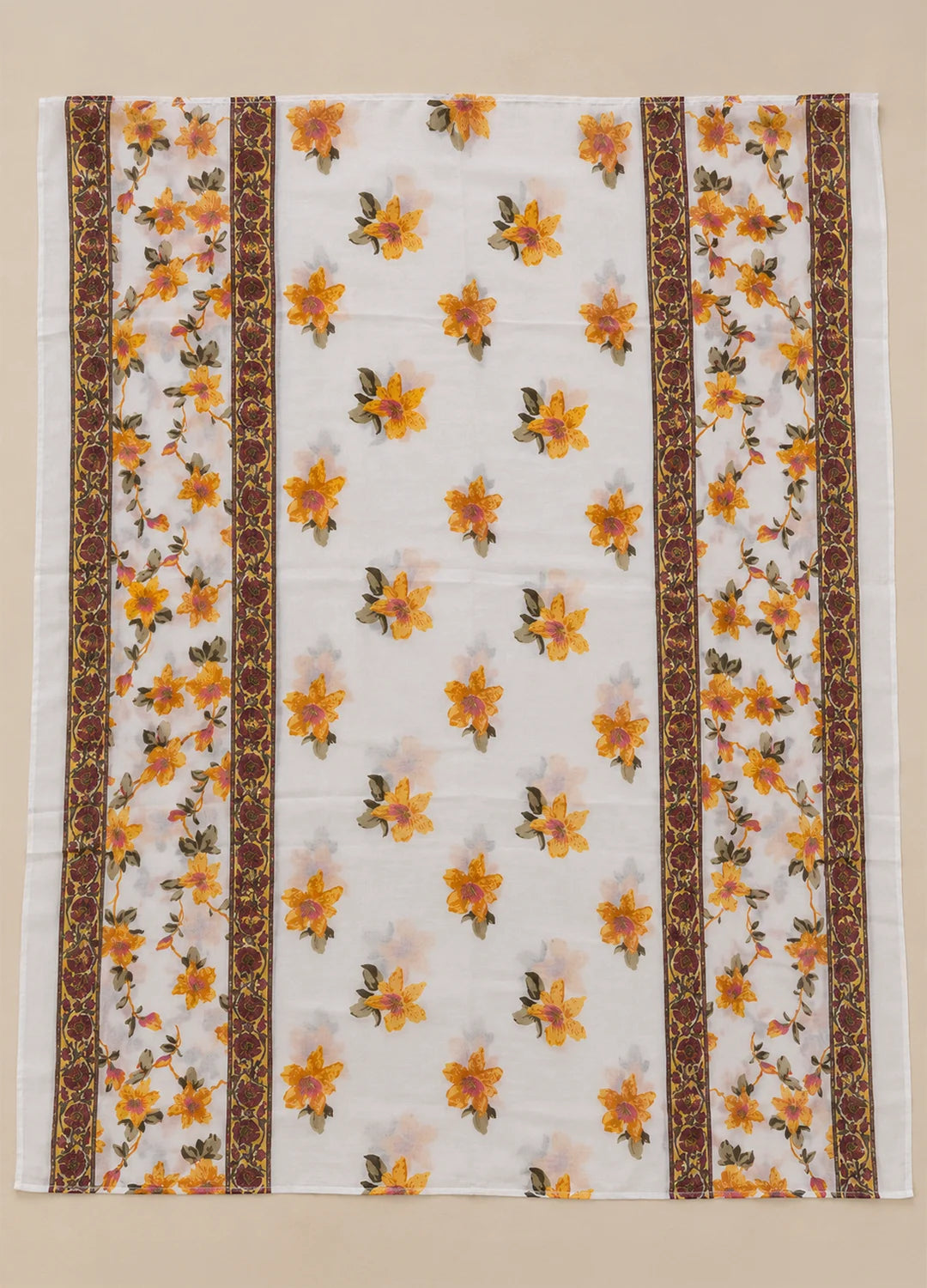 VN Ivory Floral Print Kurta Set