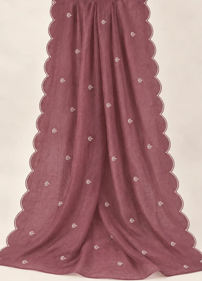 VN Mauve Sequin Embroidered Kurta Set