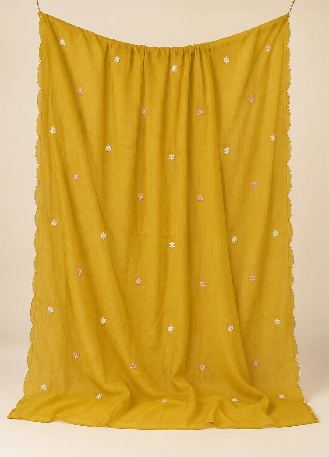 VN Mustard Mirror Work Kurta Set