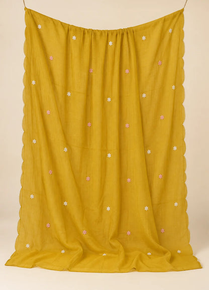 VN Mustard Mirror Work Kurta Set